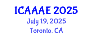 International Conference on Aeronautical and Aerospace Engineering (ICAAAE) July 19, 2025 - Toronto, Canada
