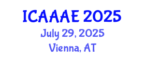 International Conference on Aeronautical and Aerospace Engineering (ICAAAE) July 29, 2025 - Vienna, Austria