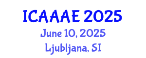 International Conference on Aeronautical and Aerospace Engineering (ICAAAE) June 10, 2025 - Ljubljana, Slovenia