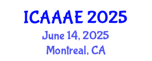 International Conference on Aeronautical and Aerospace Engineering (ICAAAE) June 14, 2025 - Montreal, Canada