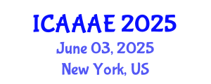 International Conference on Aeronautical and Aerospace Engineering (ICAAAE) June 03, 2025 - New York, United States