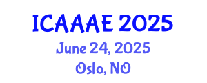 International Conference on Aeronautical and Aerospace Engineering (ICAAAE) June 24, 2025 - Oslo, Norway