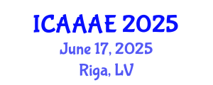International Conference on Aeronautical and Aerospace Engineering (ICAAAE) June 17, 2025 - Riga, Latvia