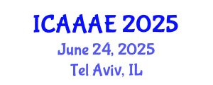 International Conference on Aeronautical and Aerospace Engineering (ICAAAE) June 24, 2025 - Tel Aviv, Israel