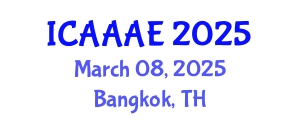 International Conference on Aeronautical and Aerospace Engineering (ICAAAE) March 08, 2025 - Bangkok, Thailand