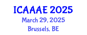 International Conference on Aeronautical and Aerospace Engineering (ICAAAE) March 29, 2025 - Brussels, Belgium