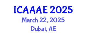 International Conference on Aeronautical and Aerospace Engineering (ICAAAE) March 22, 2025 - Dubai, United Arab Emirates