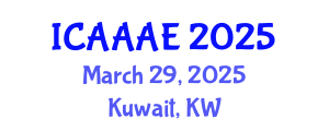 International Conference on Aeronautical and Aerospace Engineering (ICAAAE) March 29, 2025 - Kuwait, Kuwait