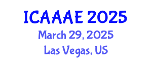 International Conference on Aeronautical and Aerospace Engineering (ICAAAE) March 29, 2025 - Las Vegas, United States