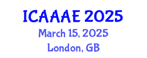 International Conference on Aeronautical and Aerospace Engineering (ICAAAE) March 15, 2025 - London, United Kingdom
