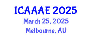 International Conference on Aeronautical and Aerospace Engineering (ICAAAE) March 25, 2025 - Melbourne, Australia