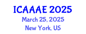 International Conference on Aeronautical and Aerospace Engineering (ICAAAE) March 25, 2025 - New York, United States