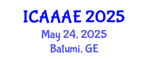 International Conference on Aeronautical and Aerospace Engineering (ICAAAE) May 24, 2025 - Batumi, Georgia