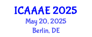 International Conference on Aeronautical and Aerospace Engineering (ICAAAE) May 20, 2025 - Berlin, Germany
