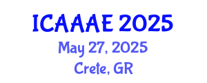 International Conference on Aeronautical and Aerospace Engineering (ICAAAE) May 27, 2025 - Crete, Greece