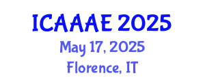 International Conference on Aeronautical and Aerospace Engineering (ICAAAE) May 17, 2025 - Florence, Italy