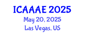 International Conference on Aeronautical and Aerospace Engineering (ICAAAE) May 20, 2025 - Las Vegas, United States
