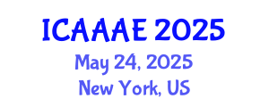 International Conference on Aeronautical and Aerospace Engineering (ICAAAE) May 24, 2025 - New York, United States