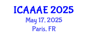 International Conference on Aeronautical and Aerospace Engineering (ICAAAE) May 17, 2025 - Paris, France