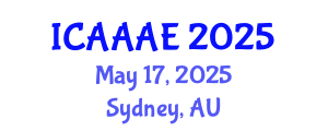 International Conference on Aeronautical and Aerospace Engineering (ICAAAE) May 17, 2025 - Sydney, Australia