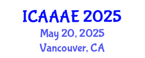 International Conference on Aeronautical and Aerospace Engineering (ICAAAE) May 20, 2025 - Vancouver, Canada