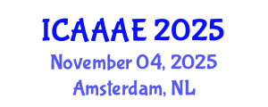 International Conference on Aeronautical and Aerospace Engineering (ICAAAE) November 04, 2025 - Amsterdam, Netherlands