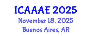 International Conference on Aeronautical and Aerospace Engineering (ICAAAE) November 18, 2025 - Buenos Aires, Argentina