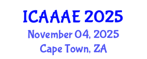 International Conference on Aeronautical and Aerospace Engineering (ICAAAE) November 04, 2025 - Cape Town, South Africa