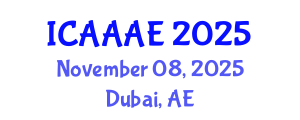 International Conference on Aeronautical and Aerospace Engineering (ICAAAE) November 08, 2025 - Dubai, United Arab Emirates