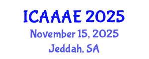International Conference on Aeronautical and Aerospace Engineering (ICAAAE) November 15, 2025 - Jeddah, Saudi Arabia