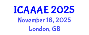 International Conference on Aeronautical and Aerospace Engineering (ICAAAE) November 18, 2025 - London, United Kingdom