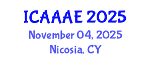 International Conference on Aeronautical and Aerospace Engineering (ICAAAE) November 04, 2025 - Nicosia, Cyprus