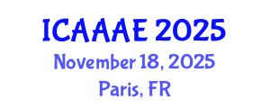 International Conference on Aeronautical and Aerospace Engineering (ICAAAE) November 18, 2025 - Paris, France