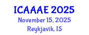 International Conference on Aeronautical and Aerospace Engineering (ICAAAE) November 15, 2025 - Reykjavik, Iceland