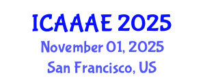 International Conference on Aeronautical and Aerospace Engineering (ICAAAE) November 01, 2025 - San Francisco, United States