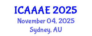 International Conference on Aeronautical and Aerospace Engineering (ICAAAE) November 04, 2025 - Sydney, Australia