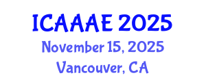 International Conference on Aeronautical and Aerospace Engineering (ICAAAE) November 15, 2025 - Vancouver, Canada