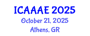 International Conference on Aeronautical and Aerospace Engineering (ICAAAE) October 21, 2025 - Athens, Greece