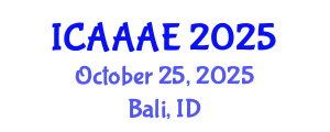 International Conference on Aeronautical and Aerospace Engineering (ICAAAE) October 25, 2025 - Bali, Indonesia