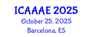 International Conference on Aeronautical and Aerospace Engineering (ICAAAE) October 25, 2025 - Barcelona, Spain