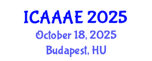International Conference on Aeronautical and Aerospace Engineering (ICAAAE) October 18, 2025 - Budapest, Hungary