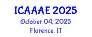 International Conference on Aeronautical and Aerospace Engineering (ICAAAE) October 04, 2025 - Florence, Italy