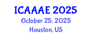 International Conference on Aeronautical and Aerospace Engineering (ICAAAE) October 25, 2025 - Houston, United States