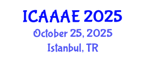International Conference on Aeronautical and Aerospace Engineering (ICAAAE) October 25, 2025 - Istanbul, Turkey