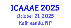 International Conference on Aeronautical and Aerospace Engineering (ICAAAE) October 21, 2025 - Kathmandu, Nepal