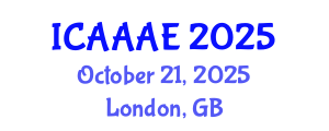 International Conference on Aeronautical and Aerospace Engineering (ICAAAE) October 21, 2025 - London, United Kingdom