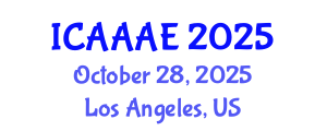 International Conference on Aeronautical and Aerospace Engineering (ICAAAE) October 28, 2025 - Los Angeles, United States