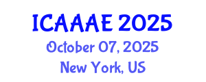 International Conference on Aeronautical and Aerospace Engineering (ICAAAE) October 07, 2025 - New York, United States