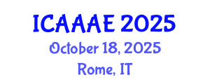 International Conference on Aeronautical and Aerospace Engineering (ICAAAE) October 18, 2025 - Rome, Italy