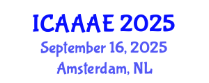 International Conference on Aeronautical and Aerospace Engineering (ICAAAE) September 16, 2025 - Amsterdam, Netherlands
